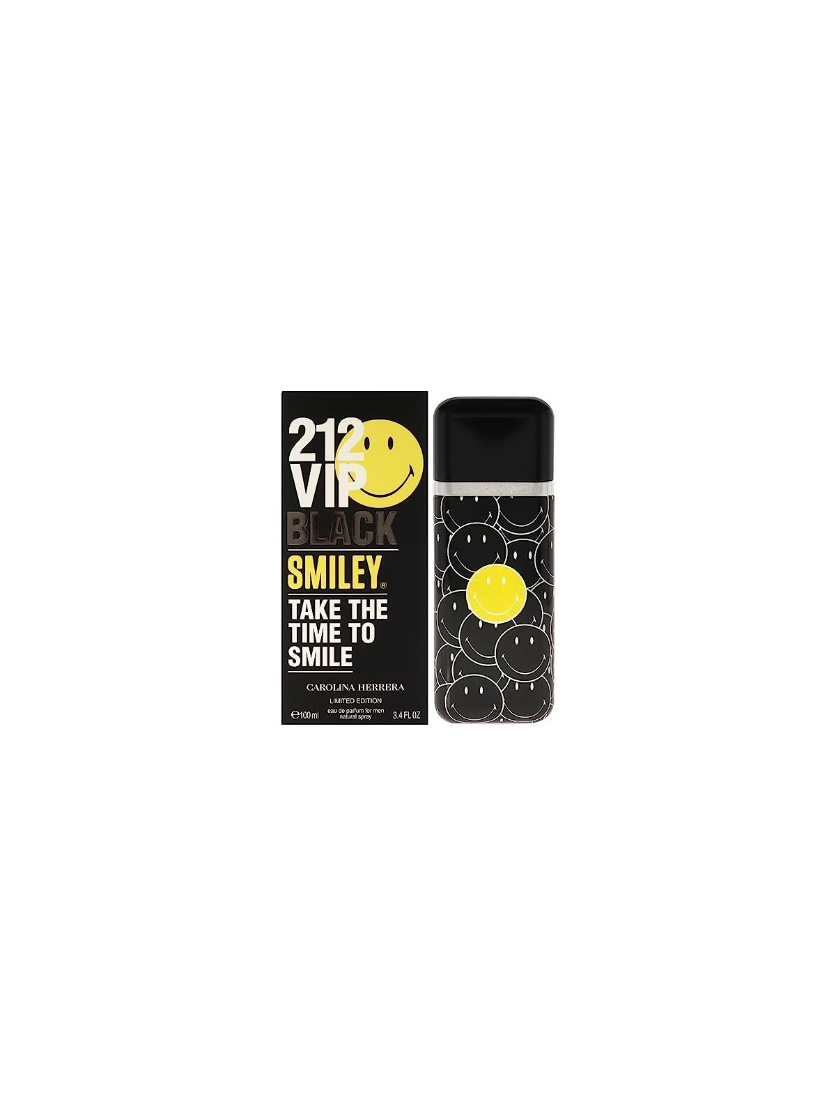 Carolina Herrera 212 VIP Black Smiley eau de parfum uomo 100ml