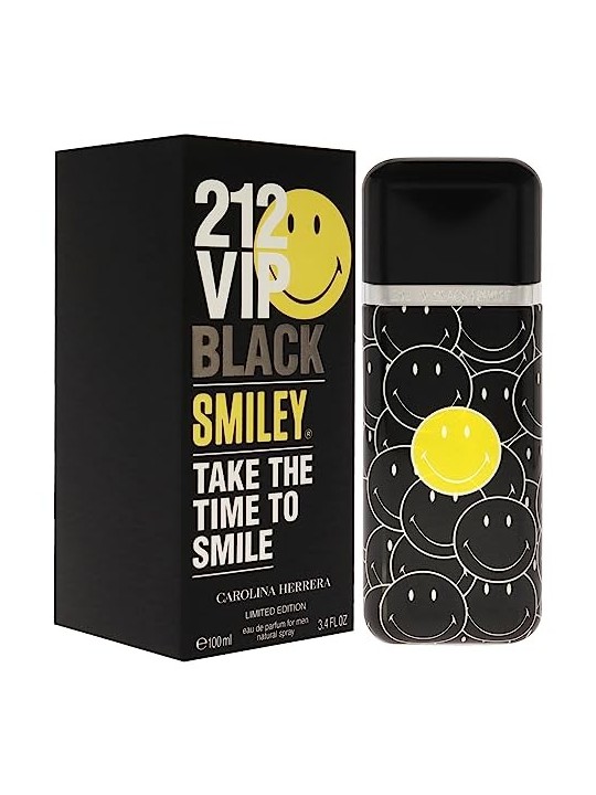 Carolina Herrera 212 VIP Black Smiley eau de parfum uomo 100ml