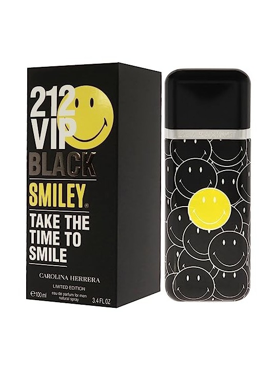 Carolina Herrera 212 VIP Black Smiley eau de parfum uomo 100ml