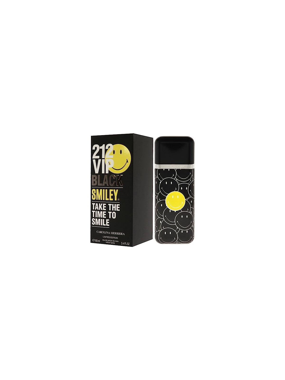 Carolina Herrera 212 VIP Black Smiley eau de parfum uomo 100ml