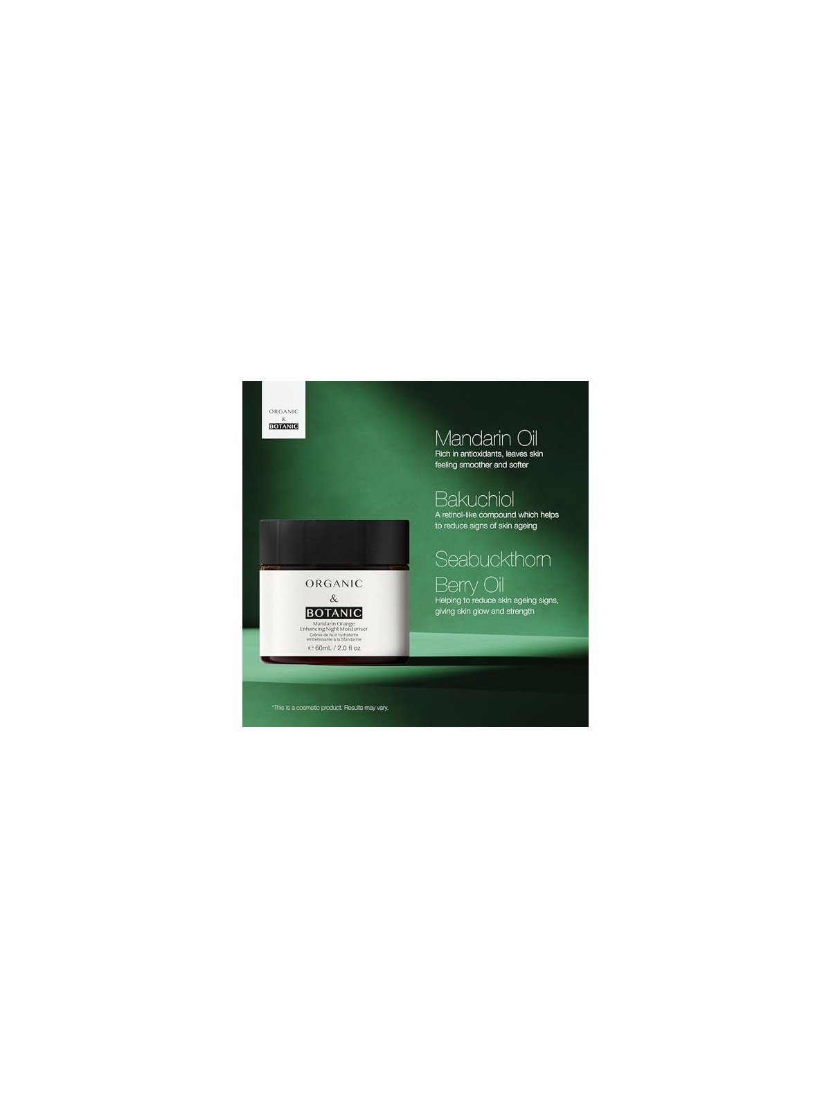 Crema notte riparatrice MANDARINI 50ml Organic & Botanic