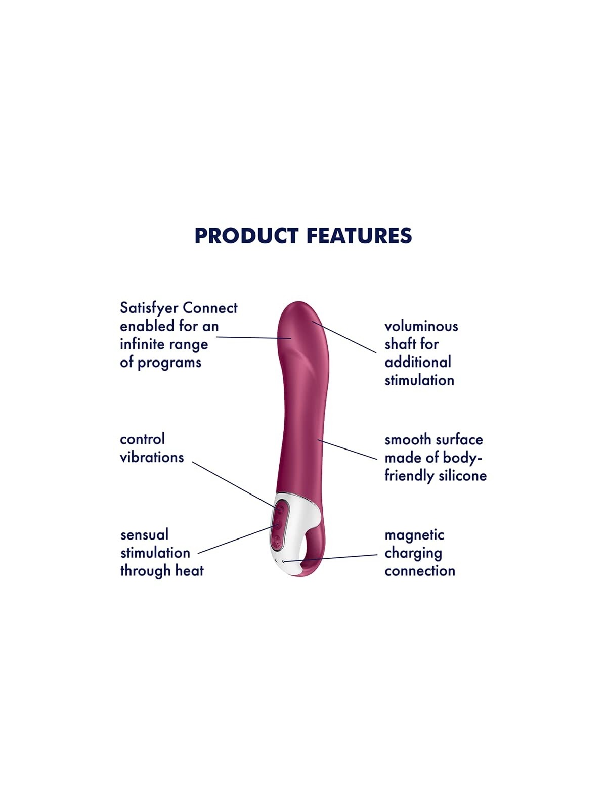 SATISFYER Big Heat Vibratore Effetto Calore con App 1 unit Donna