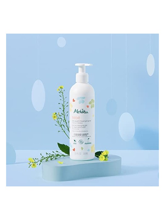 Gel da bagno delicato per neonati Melvita BEBï¿½ï¿½S 300ml unisex