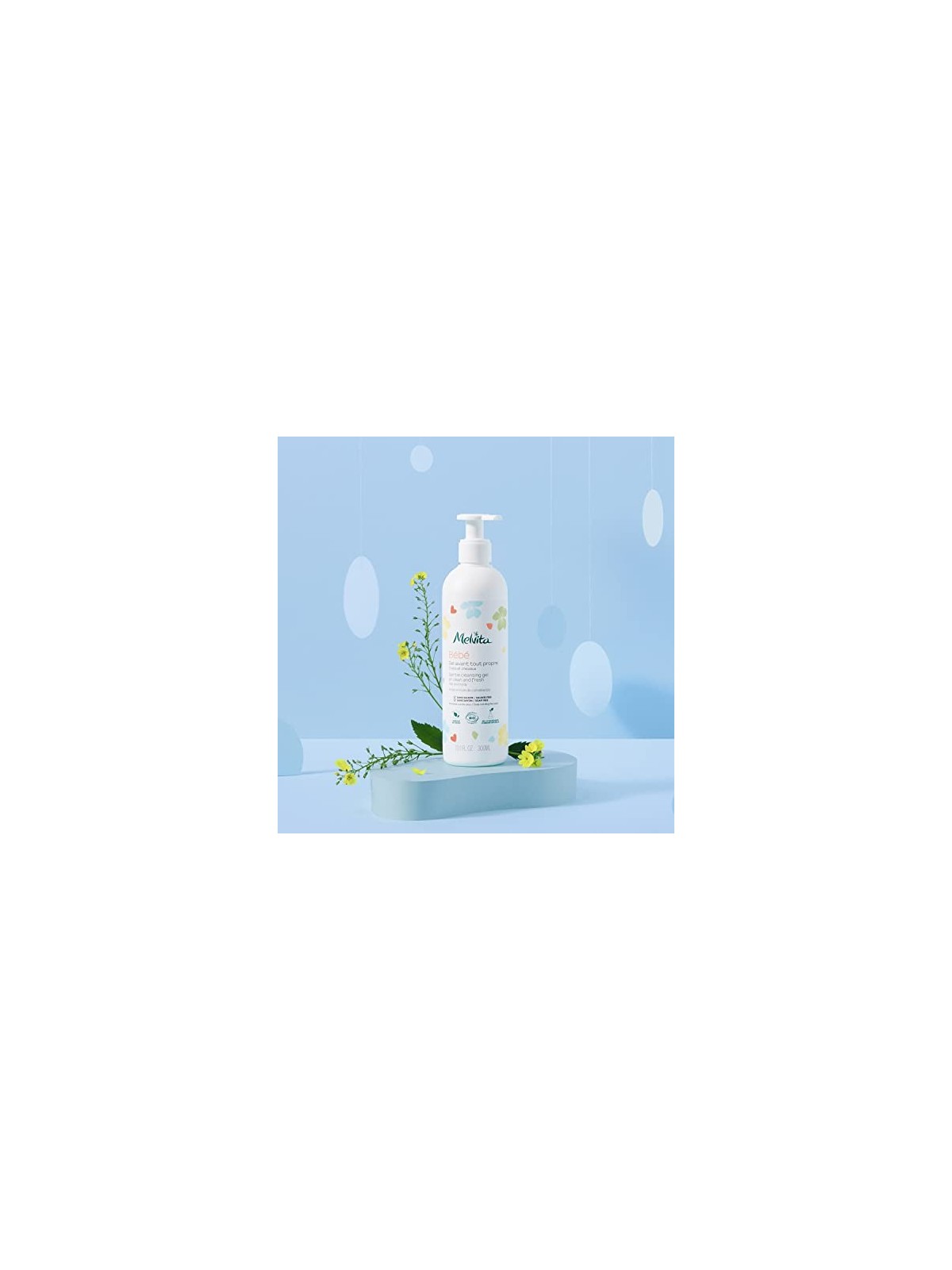 Gel da bagno delicato per neonati Melvita BEBï¿½ï¿½S 300ml unisex