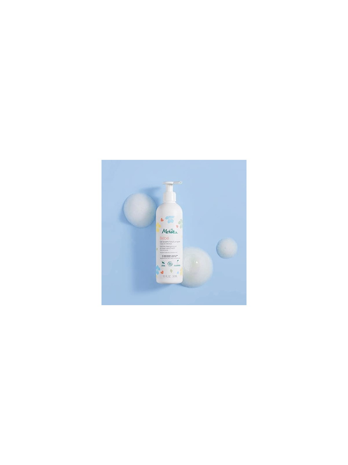Gel da bagno delicato per neonati Melvita BEBï¿½ï¿½S 300ml unisex