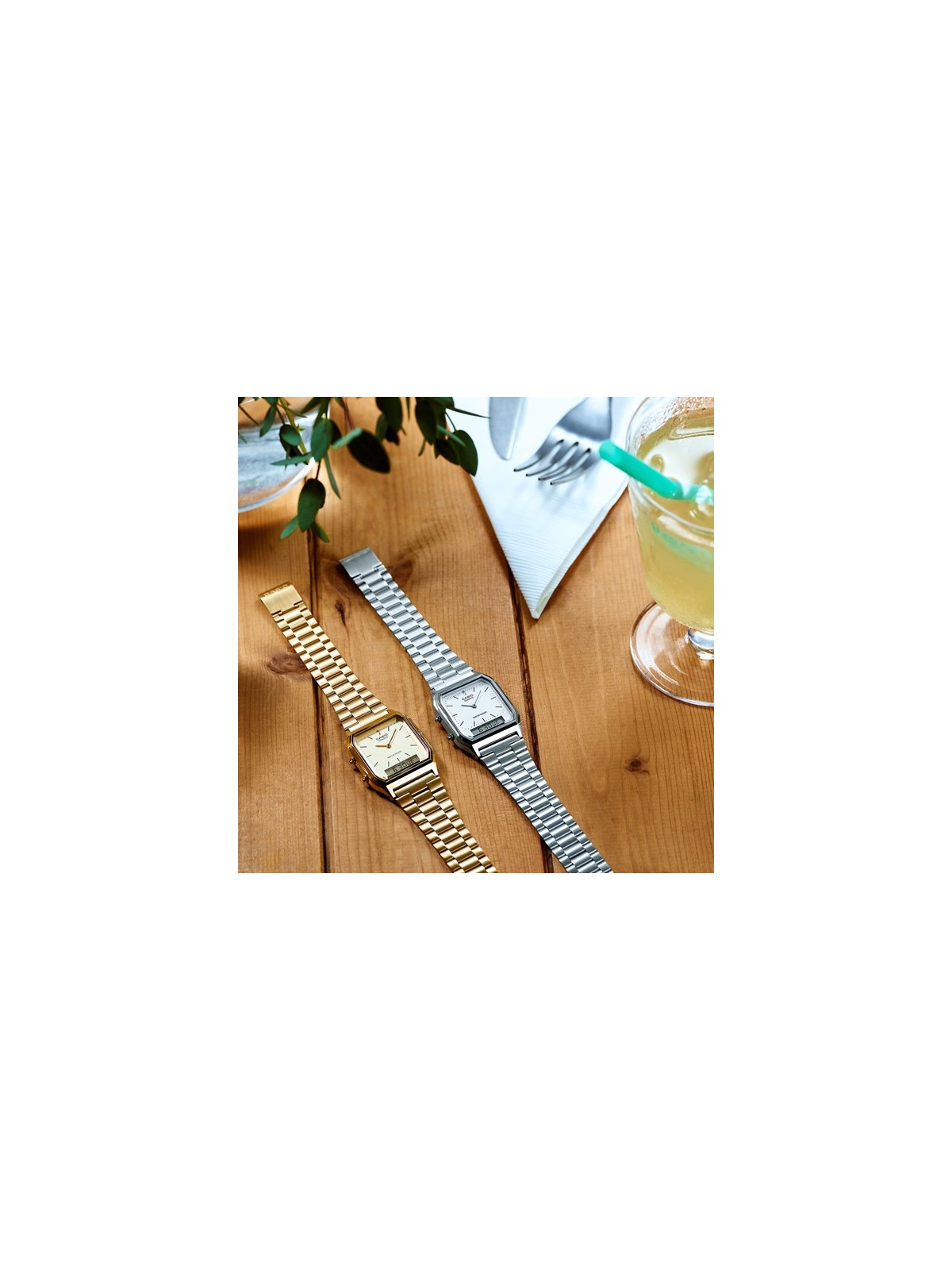 CASIO VINTAGE EDGY Orologio Unisex Silver