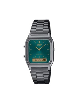 CASIO VINTAGE Edgy Gun Metal - Emerald Green