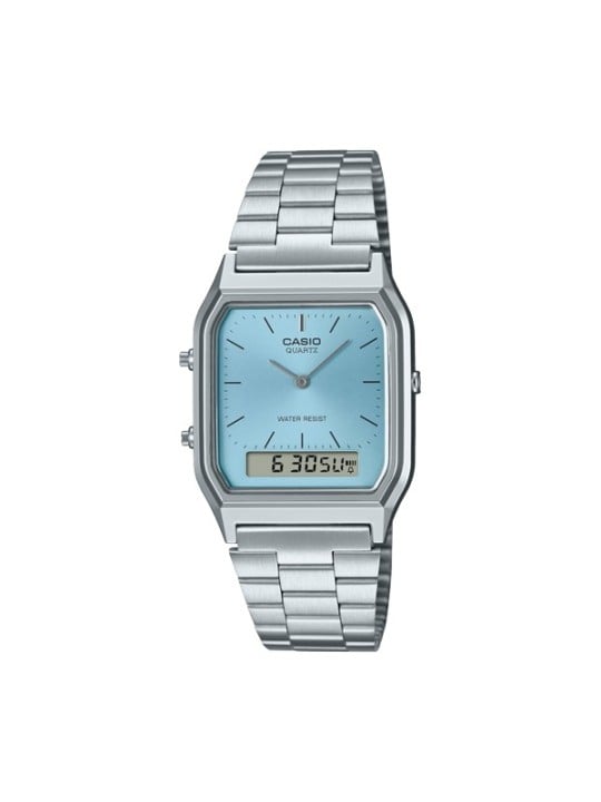 CASIO VINTAGE Edgy Light Blue Sunray Dial