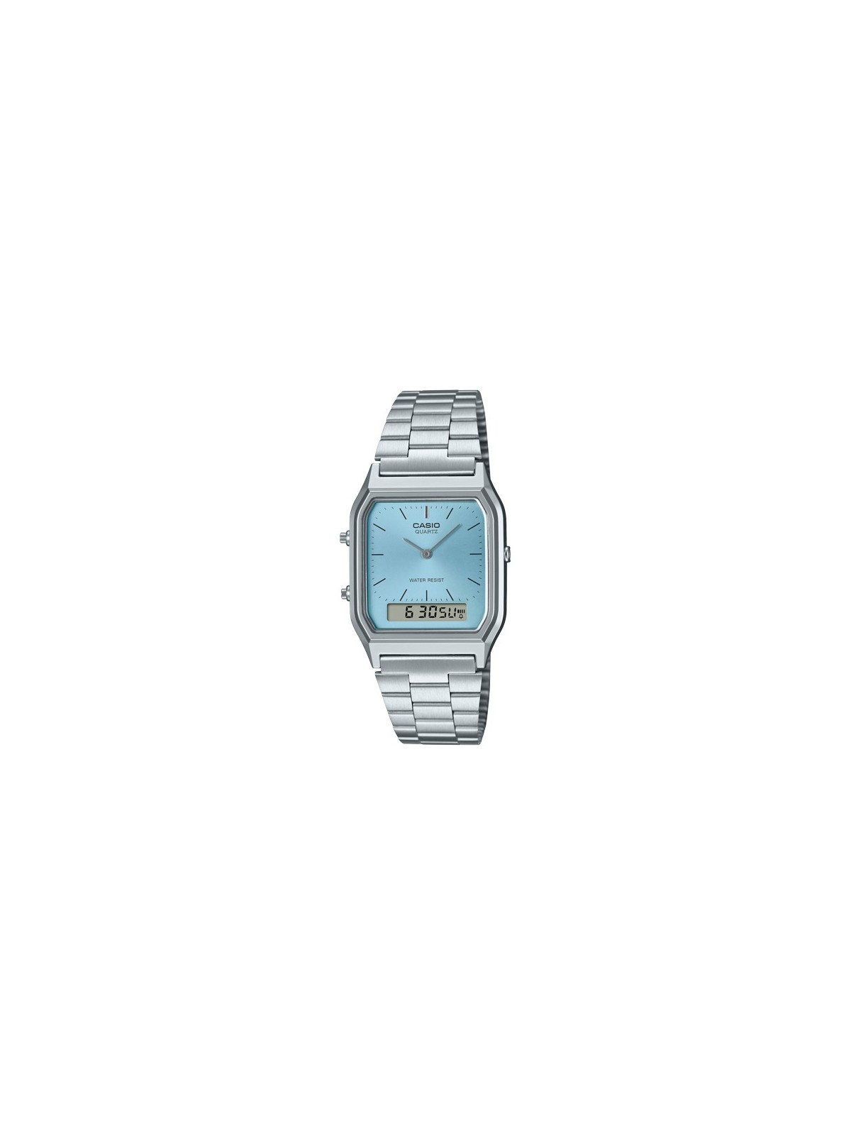 CASIO VINTAGE Edgy Light Blue Sunray Dial