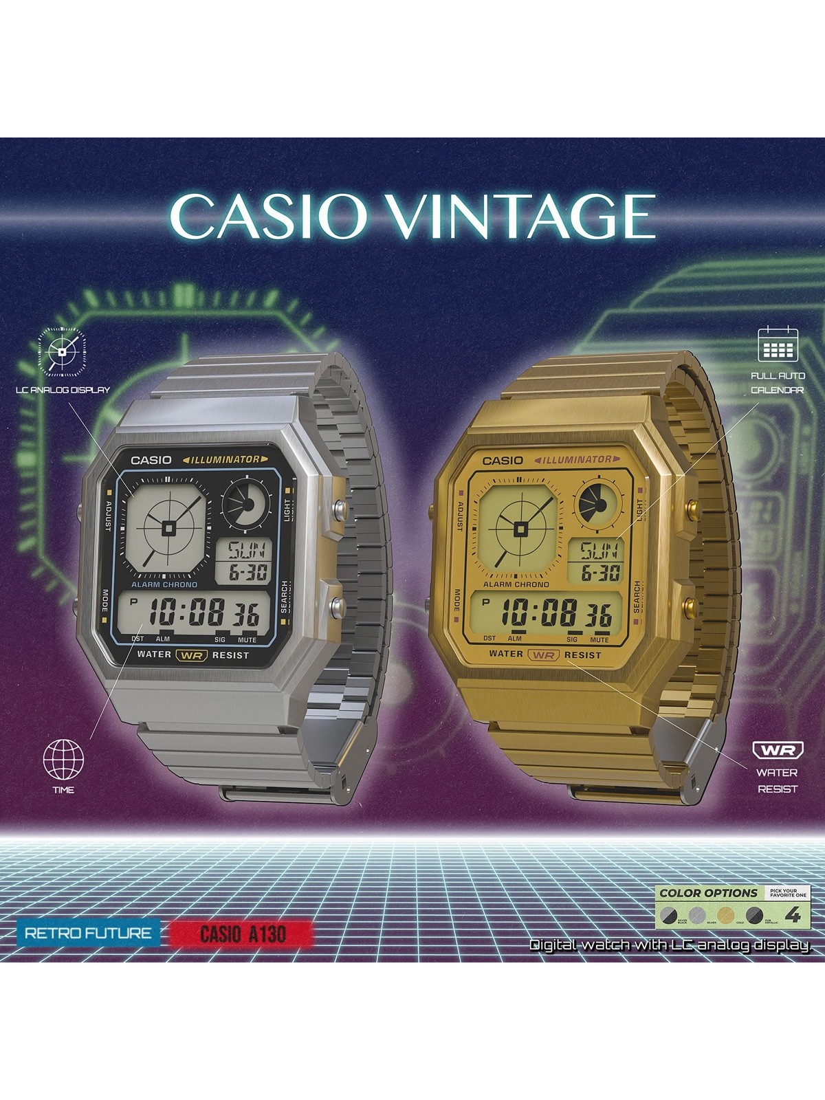 CASIO VINTAGE RETRO FUTURE Edgy - Nero