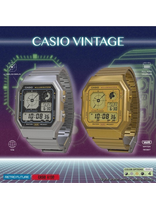 CASIO VINTAGE Modello FULL GOLD Unisex