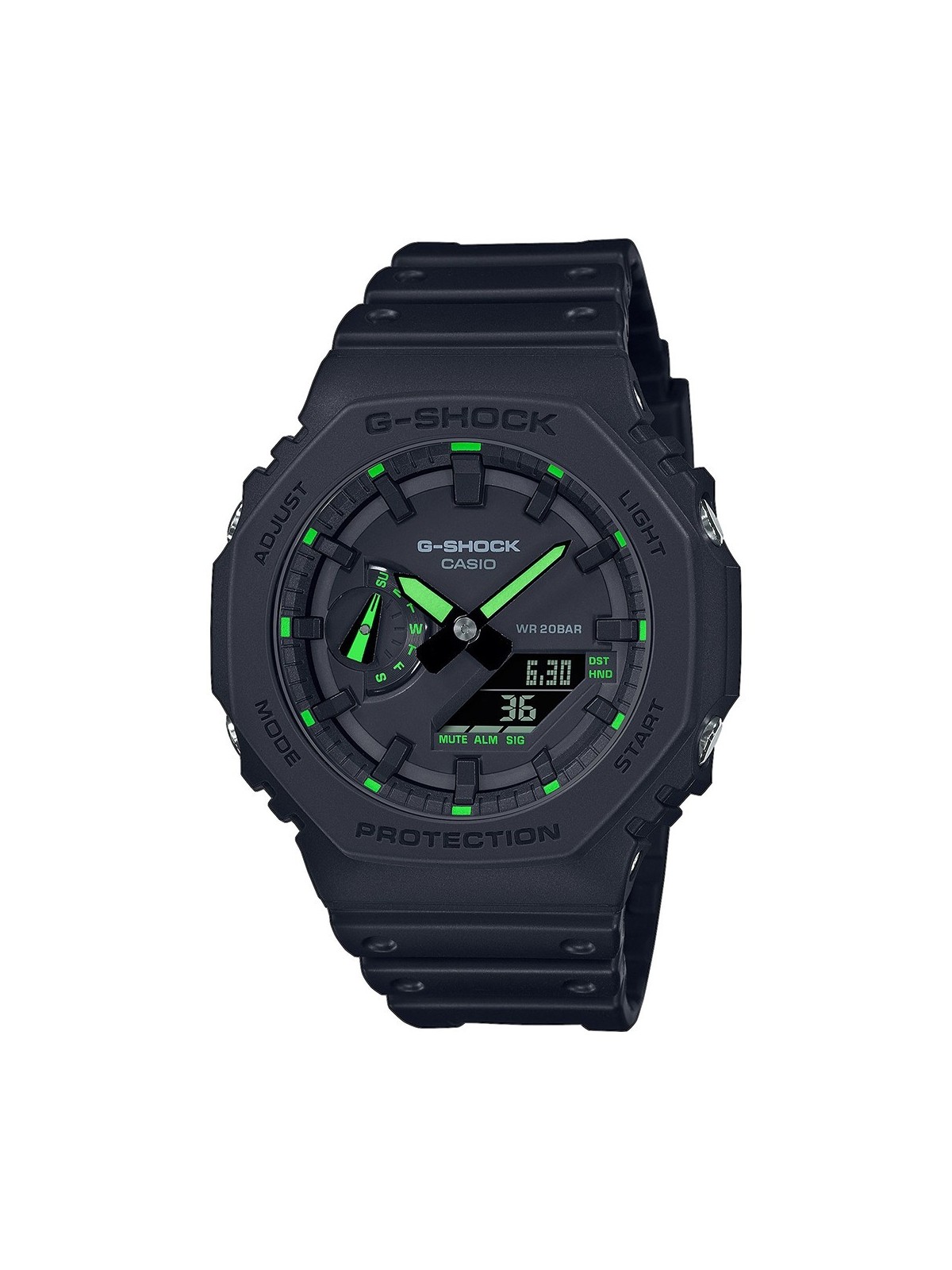 Orologio CASIO G-SHOCK Mod. OAK - Indici Neon Verdi