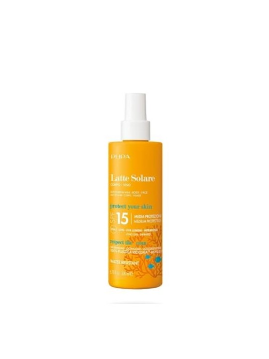 Pupa Latte protezione solare SPF15 donna 200ml