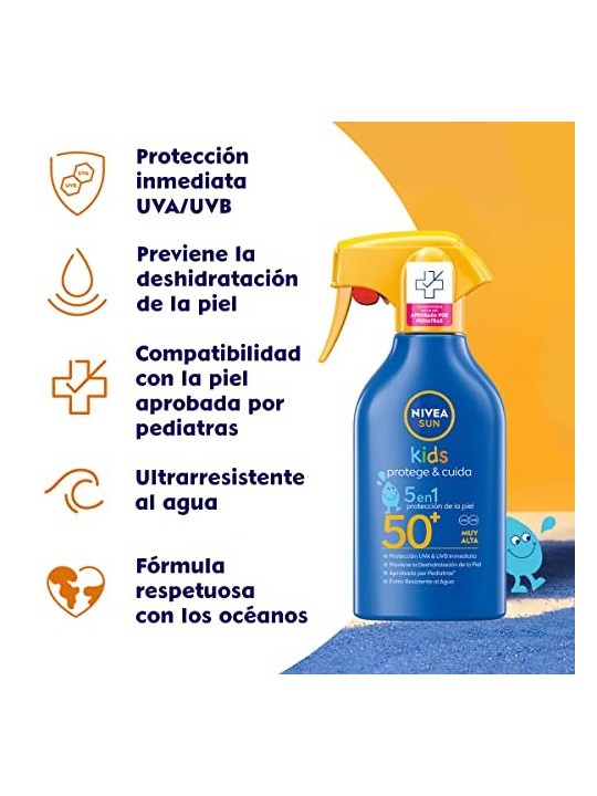 Nivea SUN NIï¿½ï¿½OS PROTEGE & CUIDA SPF50 270ml pistola