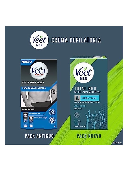 Veet VEET MEN KIT DEPILAZIONE 2 PASSAGGI zone sensibili 150ml uomo