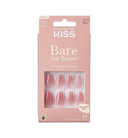 Kiss My Face Bare-But-Better Nails Nude 28 pcs woman