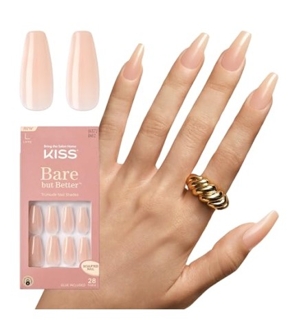 Kiss My Face Bare but Better Nails Nude Drama 28 pezzi donna