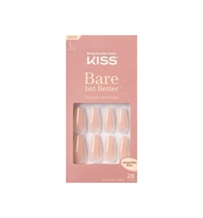 Kiss My Face Bare but Better Nails Nude Drama 28 pezzi donna