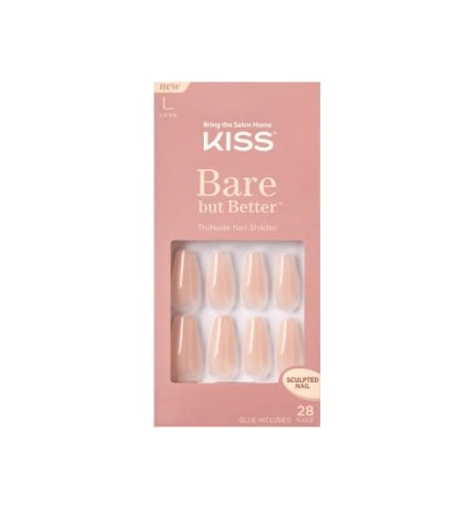 Kiss My Face Bare but Better Nails Nude Drama 28 pezzi donna