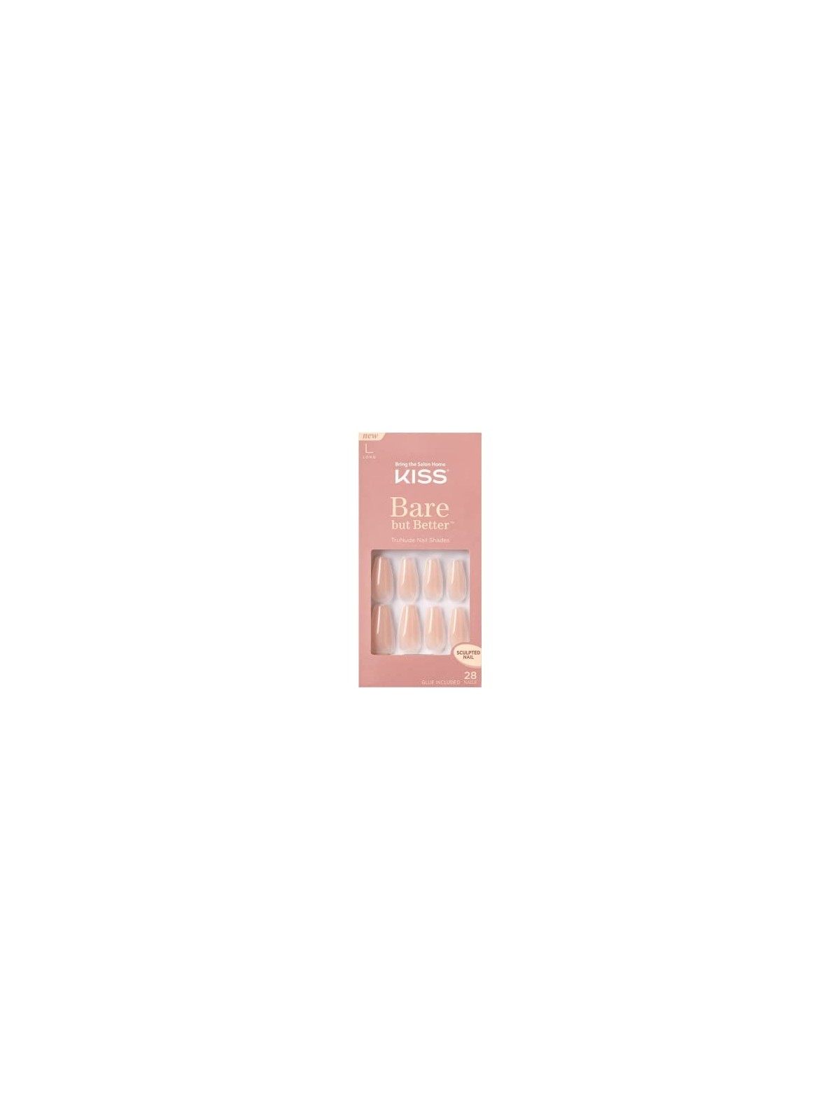 Kiss My Face Bare but Better Nails Nude Drama 28 pezzi donna