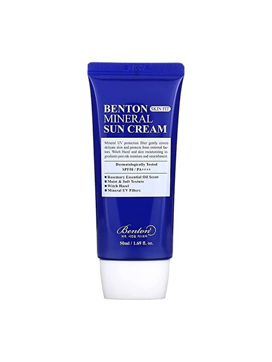 Crema solare minerale SPF50 50ml donna Benton SKIN FIT
