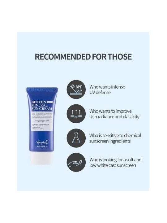 Crema solare minerale SPF50 50ml donna Benton SKIN FIT