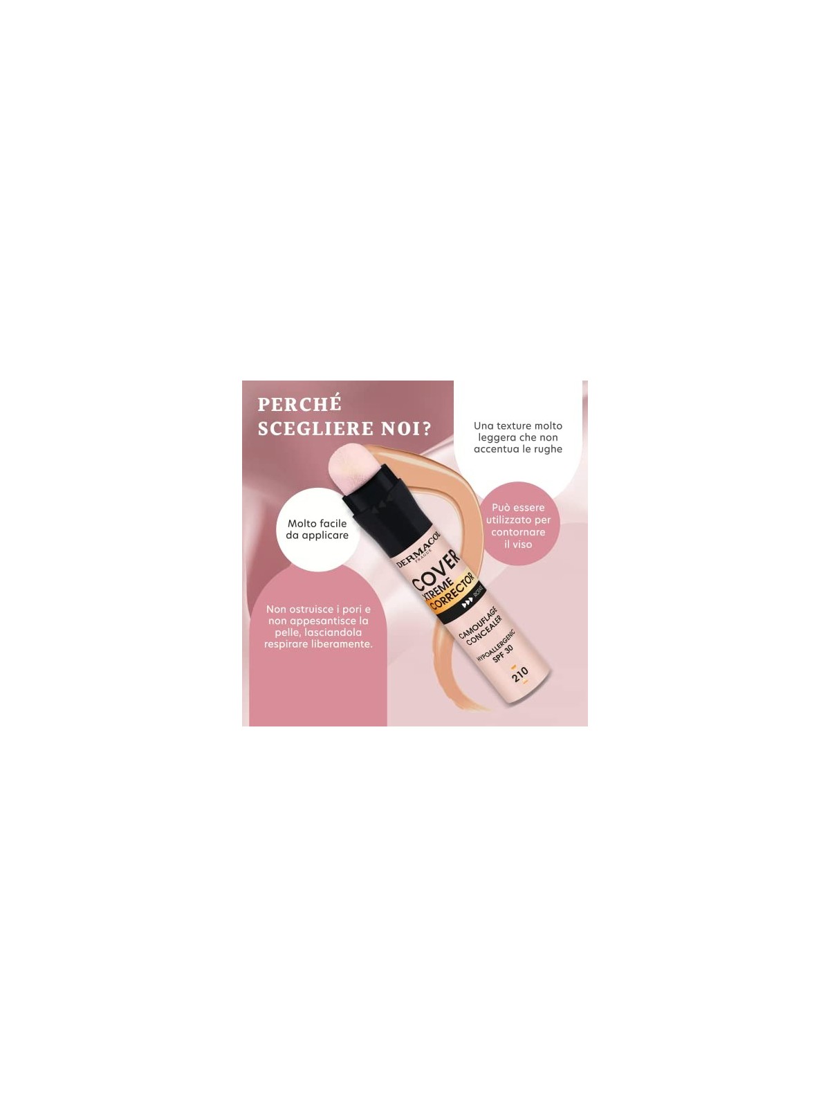 Dermacol Copertura Xtreme correttore SPF 30 8 g donna 207