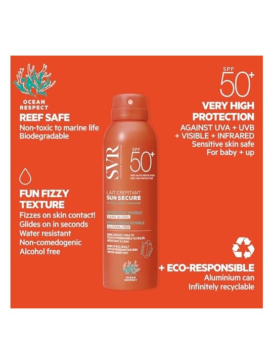 SVR Sun Secure Invisible Spray SPF50+ 200ml Alcohol-Free