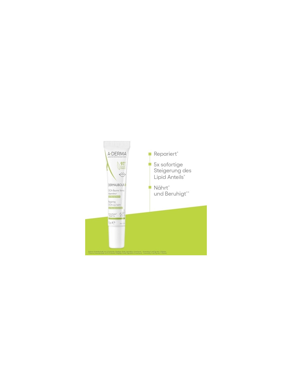 A-Derma DERMALIBOUR CICA Repairing Lip Balm 15ml unisex