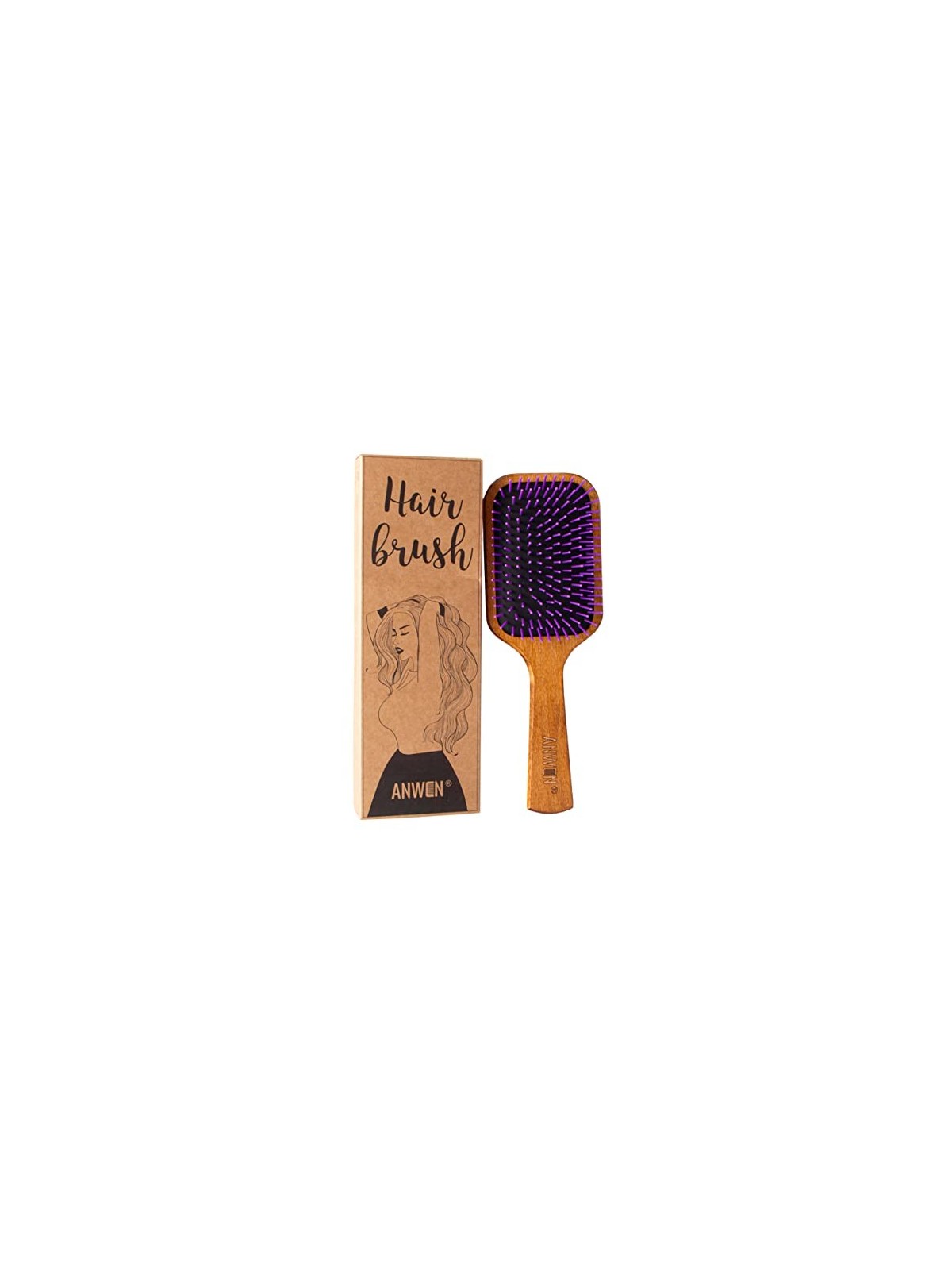 Spazzola per capelli in legno ANWEN