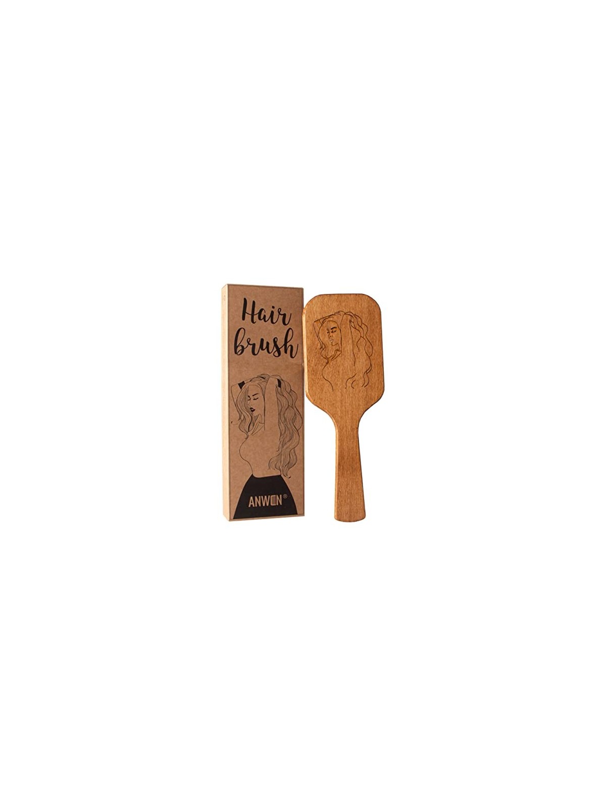 Spazzola per capelli in legno ANWEN