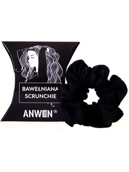 Fascia per capelli elastica in cotone nera