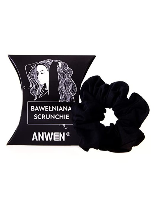 Fascia per capelli elastica in cotone nera