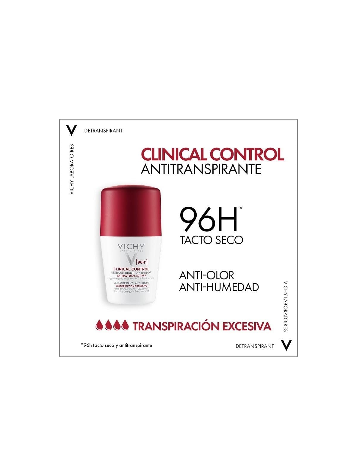 Vichy Clinical Control 96H Deo Roll On 50ml