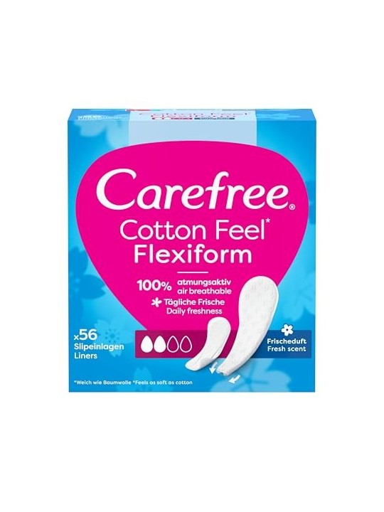 Carefree Cotton Feel Flexiform Fresh Scent Intimo dal profumo fresco adatto a biancheria intima e infradito normali donna 560ks