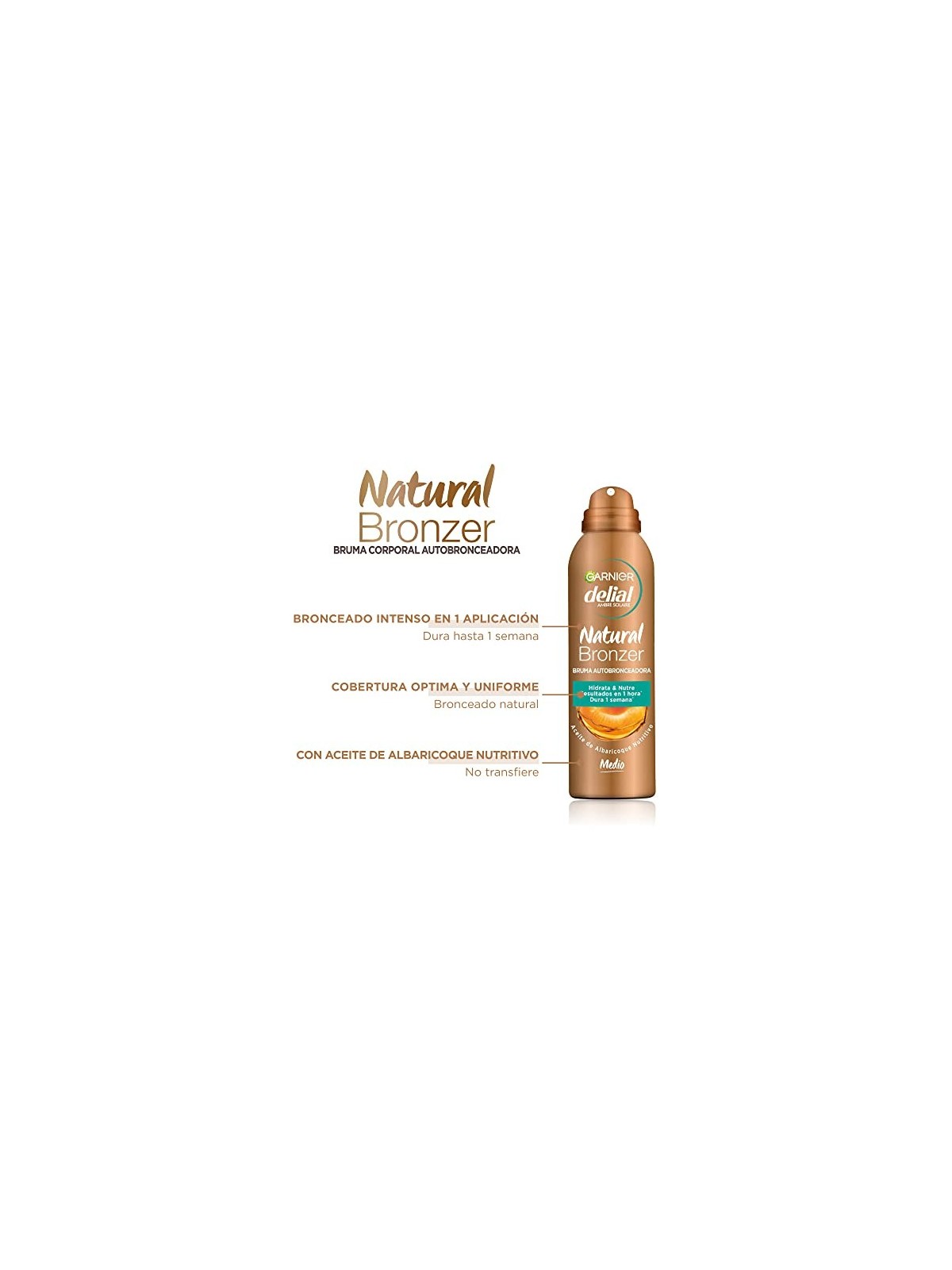 Garnier NATURAL BRONZER bruma autobronceadora media unisex
