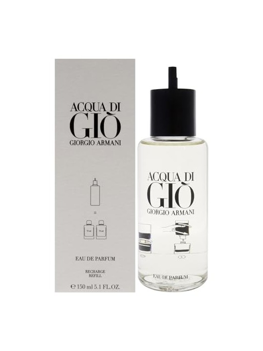 Armani Giorgio Acqua di Gio Pour Homme Eau De Parfum Refill 150ml uomo Armani Beauty www.essenzetotalstyle.com 