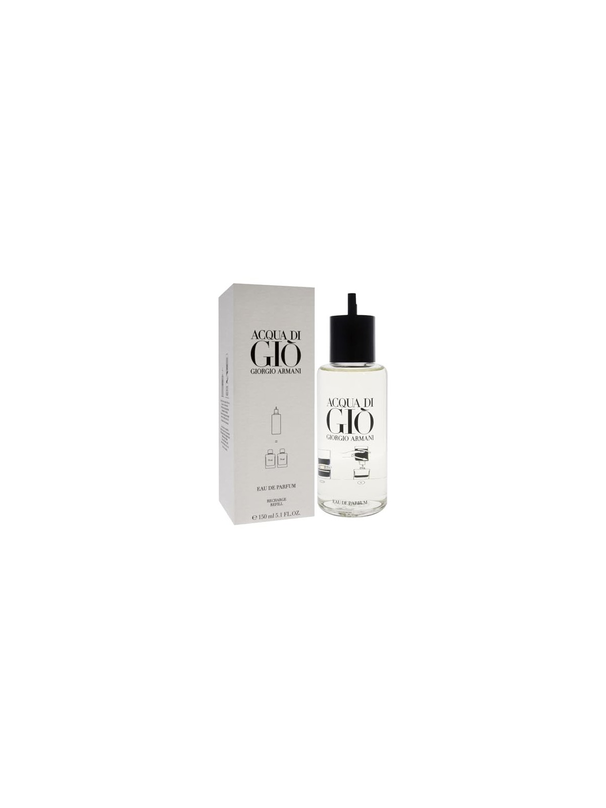 Armani Giorgio Acqua di Gio Pour Homme Eau De Parfum Refill 150ml uomo Armani Beauty www.essenzetotalstyle.com 