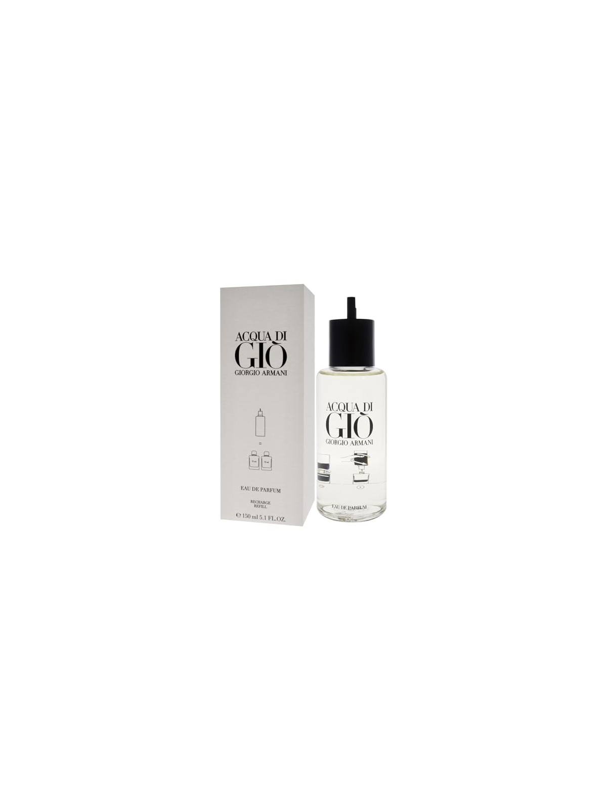Armani Giorgio Acqua di Gio Pour Homme Eau De Parfum Refill 150ml uomo Armani Beauty www.essenzetotalstyle.com 