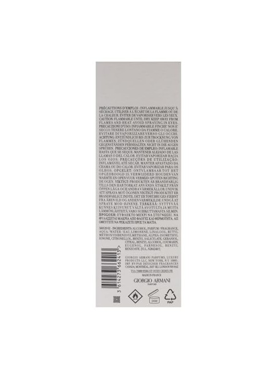Armani Giorgio Acqua di Gio Pour Homme Eau De Parfum Refill 150ml uomo Armani Beauty www.essenzetotalstyle.com 