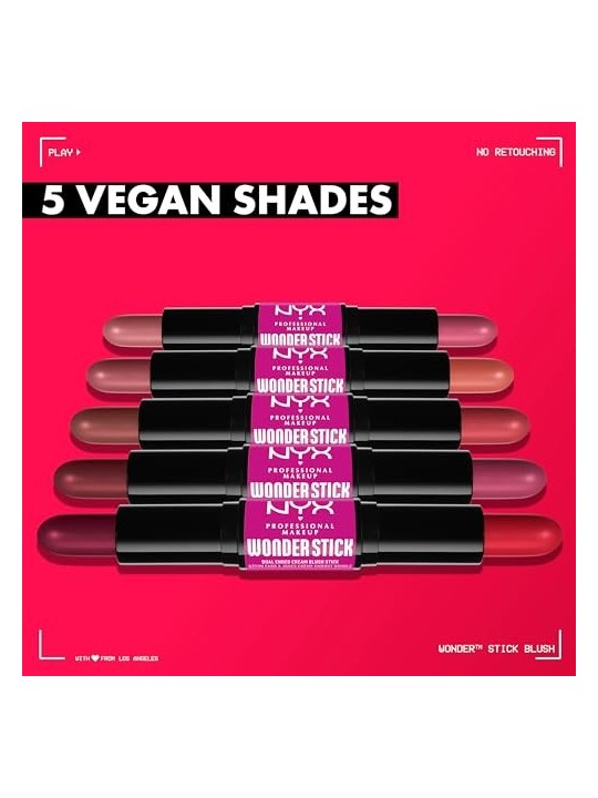 Nyx Professional Make Up WONDER STICK BLUSH corallo e pesca profonda 4 gr donna