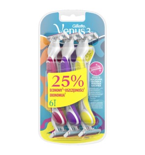 Gillette Simply Venus 3 Plus Giallo 6 pz donna