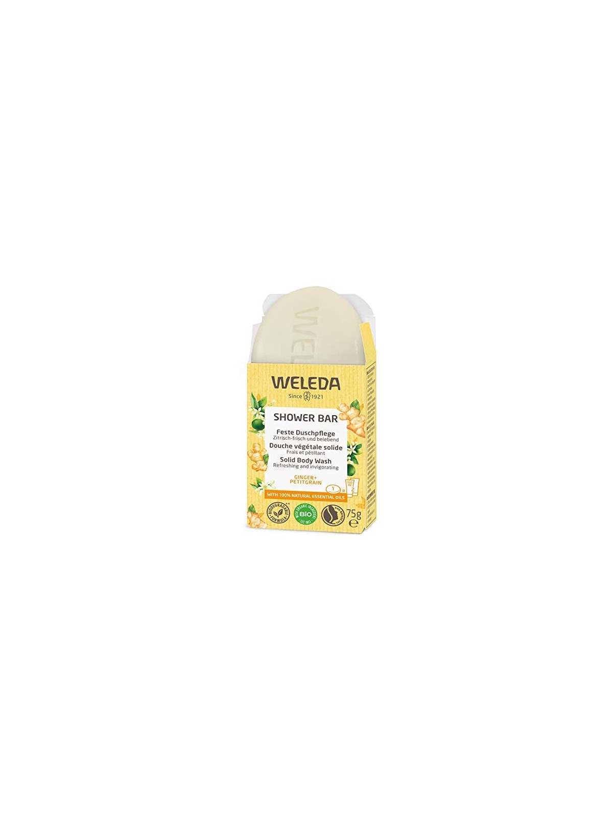 Weleda Shower Bar 75g Ginger  Petitgrain