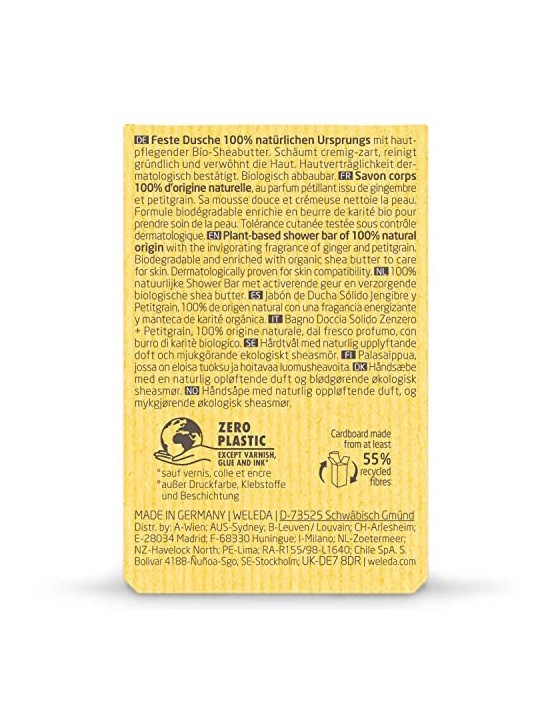 Weleda Shower Bar 75g Ginger  Petitgrain