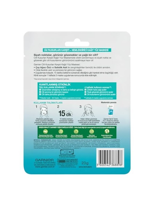 Maschera viso anti-imperfezioni Garnier Pure Active
