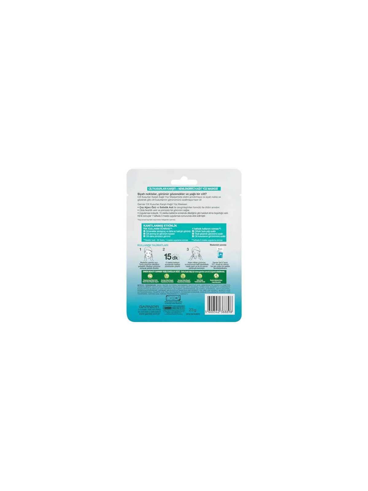 Maschera viso anti-imperfezioni Garnier Pure Active