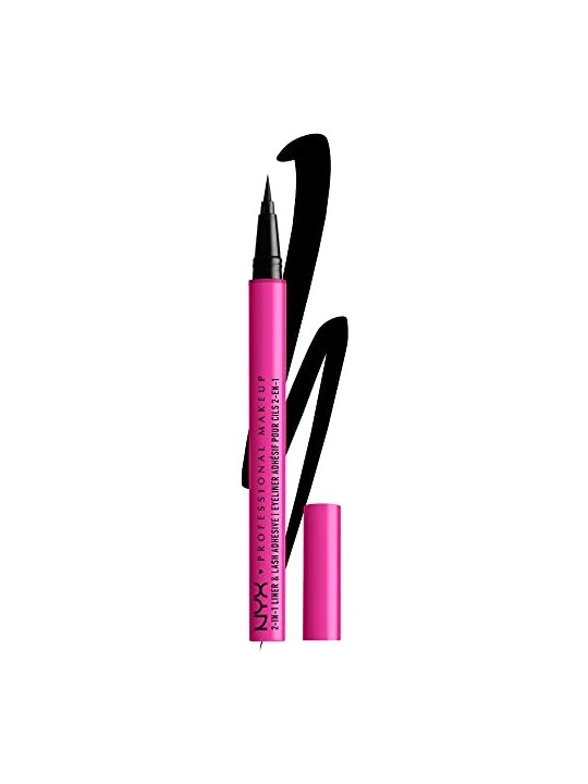 Nyx Professional Make Up JUMBO 2IN1 eyeliner e adesivo per ciglia finte nero unisex