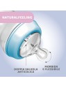 CHICCO NaturalFeeling Bottiglia di plastica 330ml con tettarella in silicone flusso veloce 6m Blu