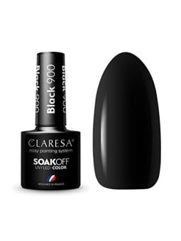 CLARESA Soak Off Vernice ibrida UVLED 900 Nero 5g