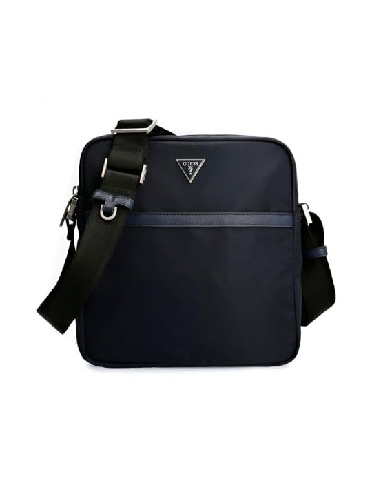 Guess Certosa Blue Leather Shoulder Bag Men